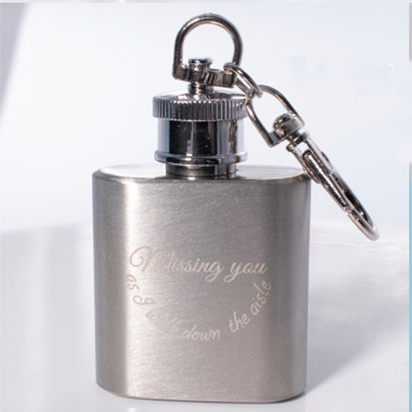 Llavero Mini Petaca para sublimar 1oz (Grabado laser también)