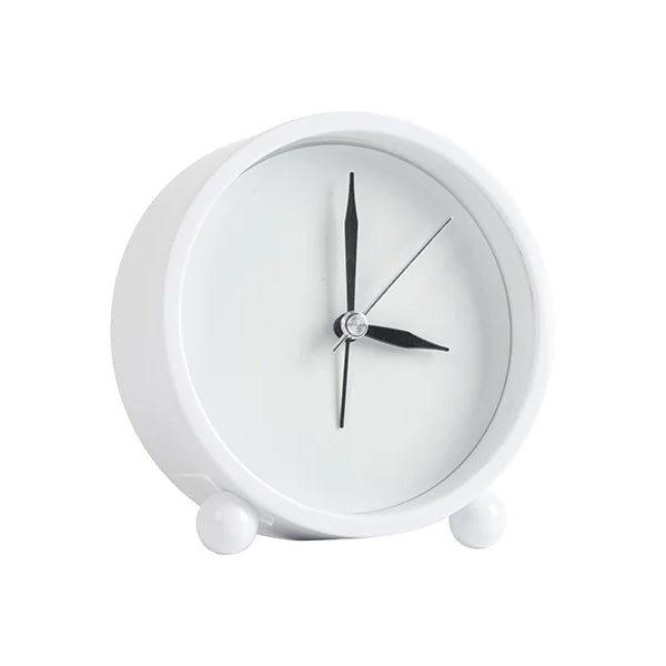 Reloj despertador circular para sublimar (Blanco)