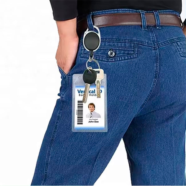 Porta Gafete Vertical con correa