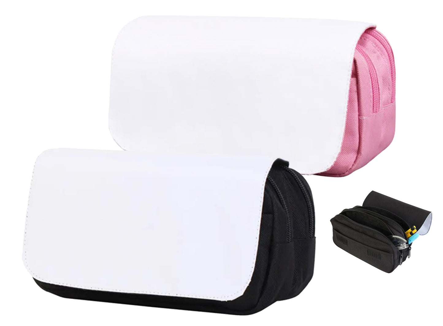 Cartuchera para sublimar (Negro y Rosado)