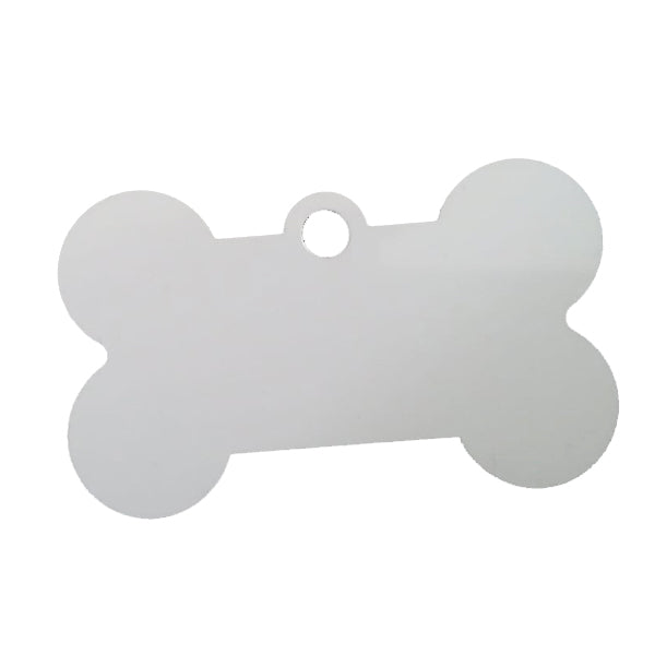 Plaquita de aluminio para sublimar forma hueso