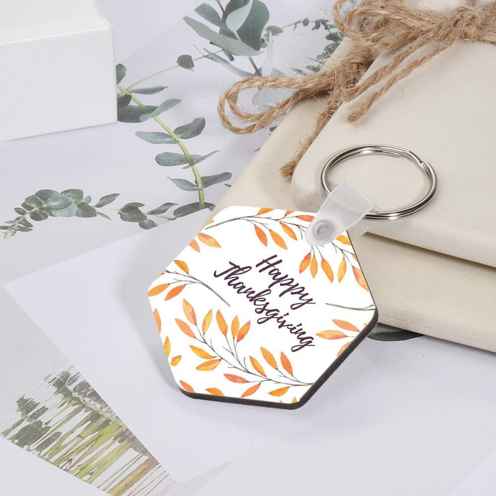 Llavero de MDF Hexágono para sublimar (Ambos lados)