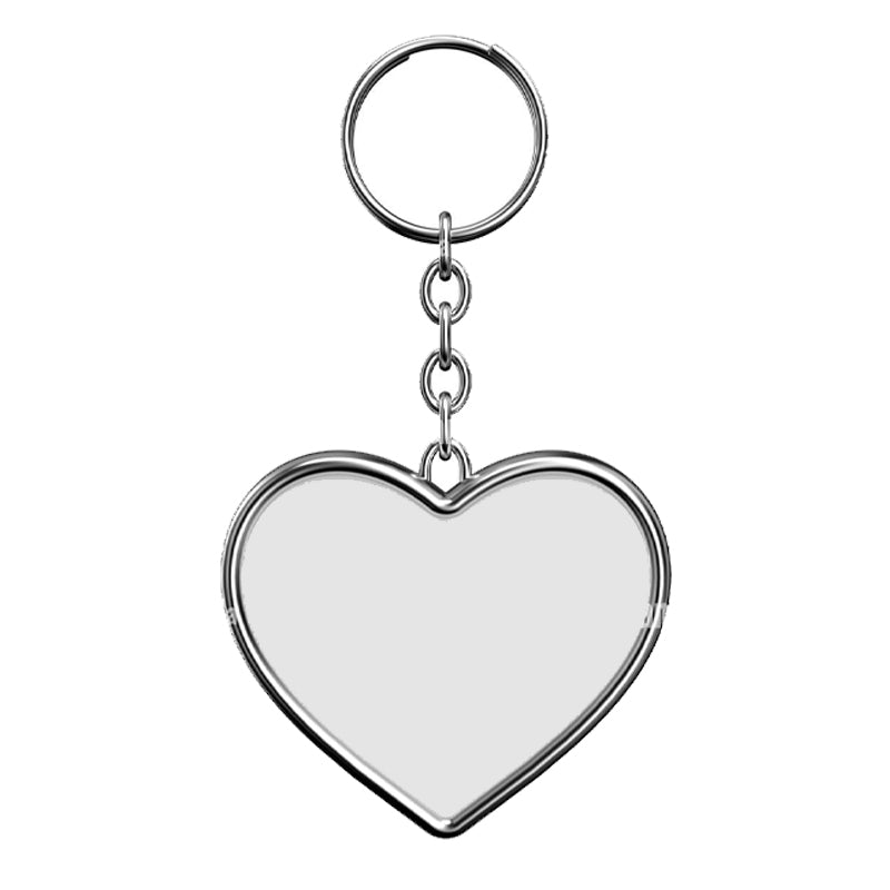 Llavero borde metalico para sublimar (corazón)