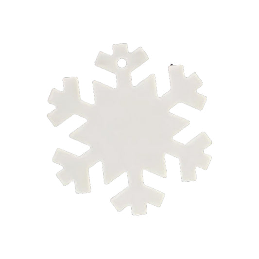 Plaquita de aluminio navideña para sublimar forma copo de nieve