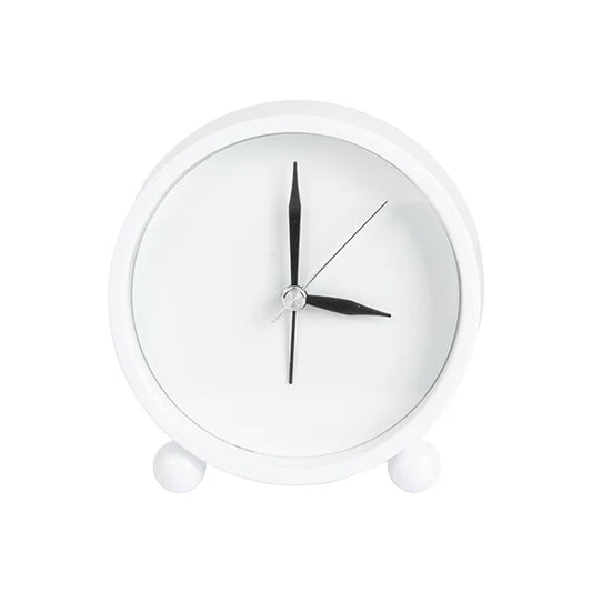 Reloj despertador circular para sublimar (Blanco)