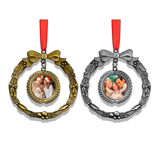 Adorno navideño guirnalda sublimable (Plateado y Dorado)