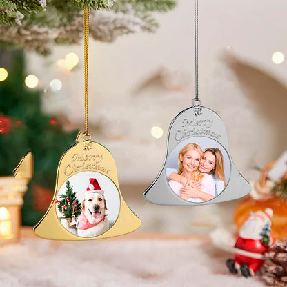 Adorno navideño campana sublimable (Dorado y Plateado)