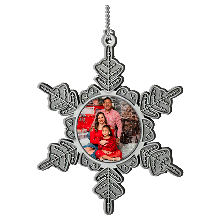 Adorno navideño copo de nieve sublimable