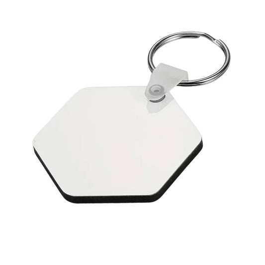 Llavero de MDF Hexágono para sublimar (Ambos lados)