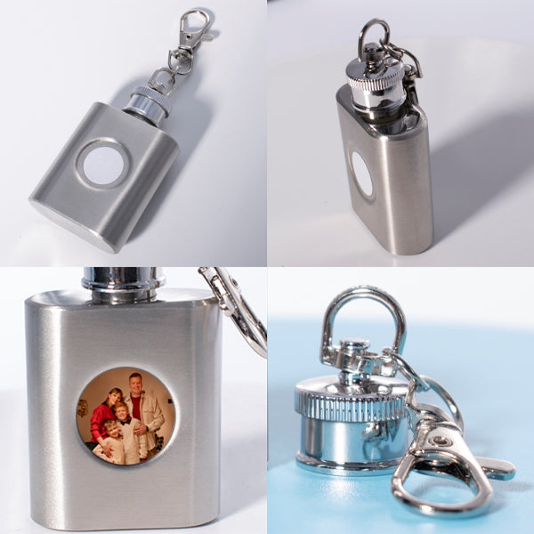 Llavero Mini Petaca para sublimar 1oz (Grabado laser también)