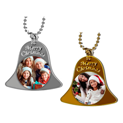 Adorno navideño campana sublimable (Dorado y Plateado)