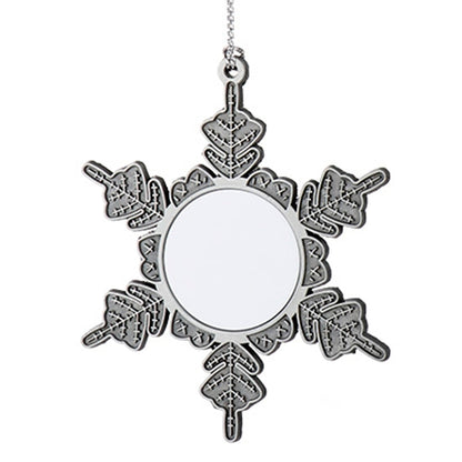 Adorno navideño copo de nieve sublimable