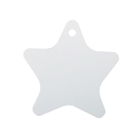 Plaquita de aluminio para sublimar forma estrella