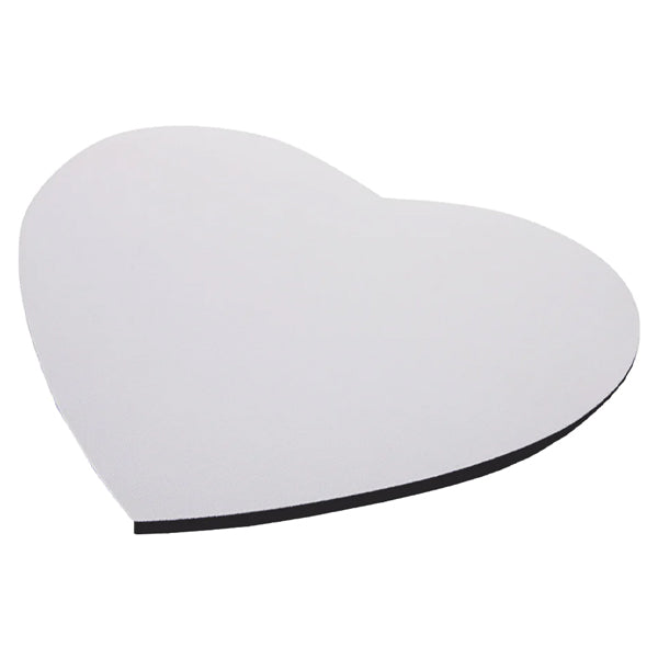 Mouse pad para sublimar forma Corazón (23.5cm x 19.5cm x 5mm)