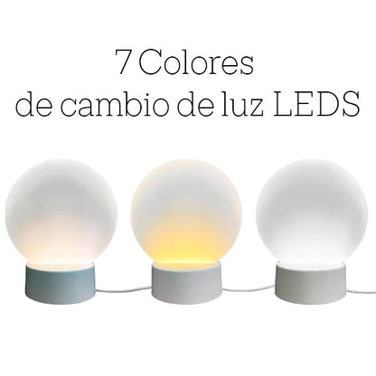 Lampara acrílica de 7 colores para sublimar forma circular