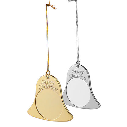 Adorno navideño campana sublimable (Dorado y Plateado)