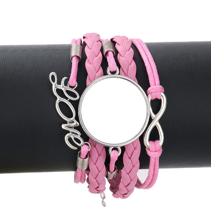 Pulsera de cuerina para sublimar de mujer Love